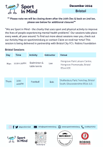 Sportinmindbristoltimetabledecember202411